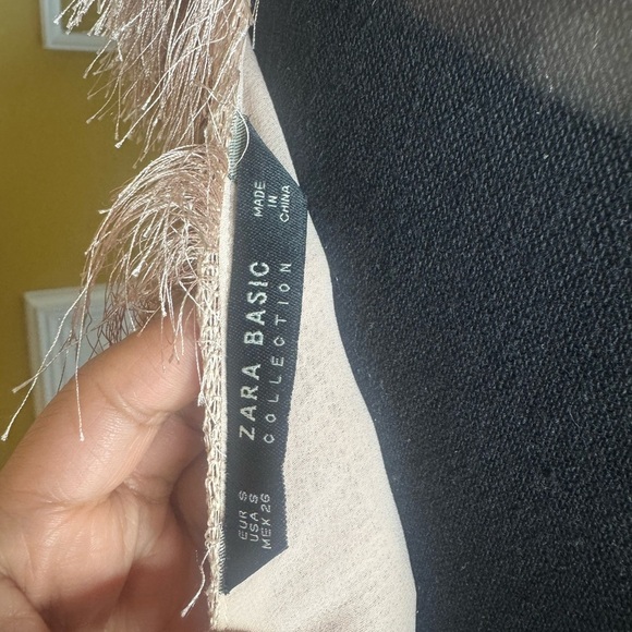 ZARA Collection Elegant Tan Fringe Dress - Picture 8 of 8